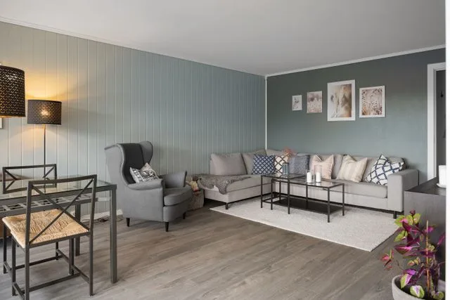 Furnished living room in an investment property