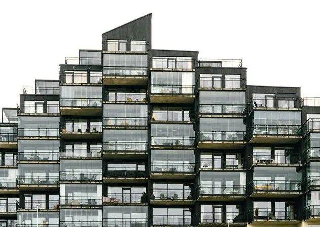 Modern residential apartment building exterior