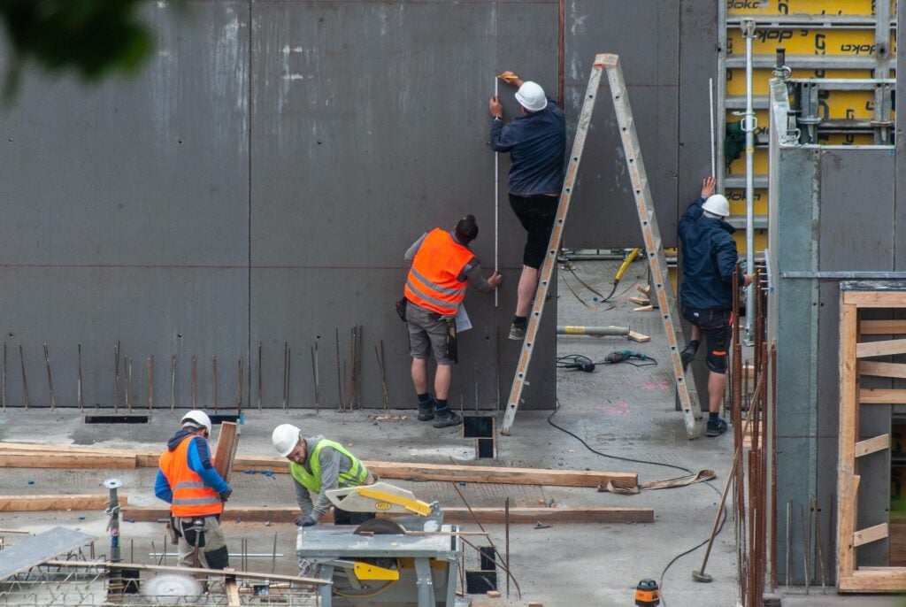 Quantity surveyors inspecting a construction site in Australia to assess depreciable assets for a tax depreciation schedule